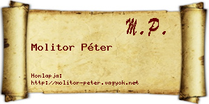 Molitor Péter névjegykártya